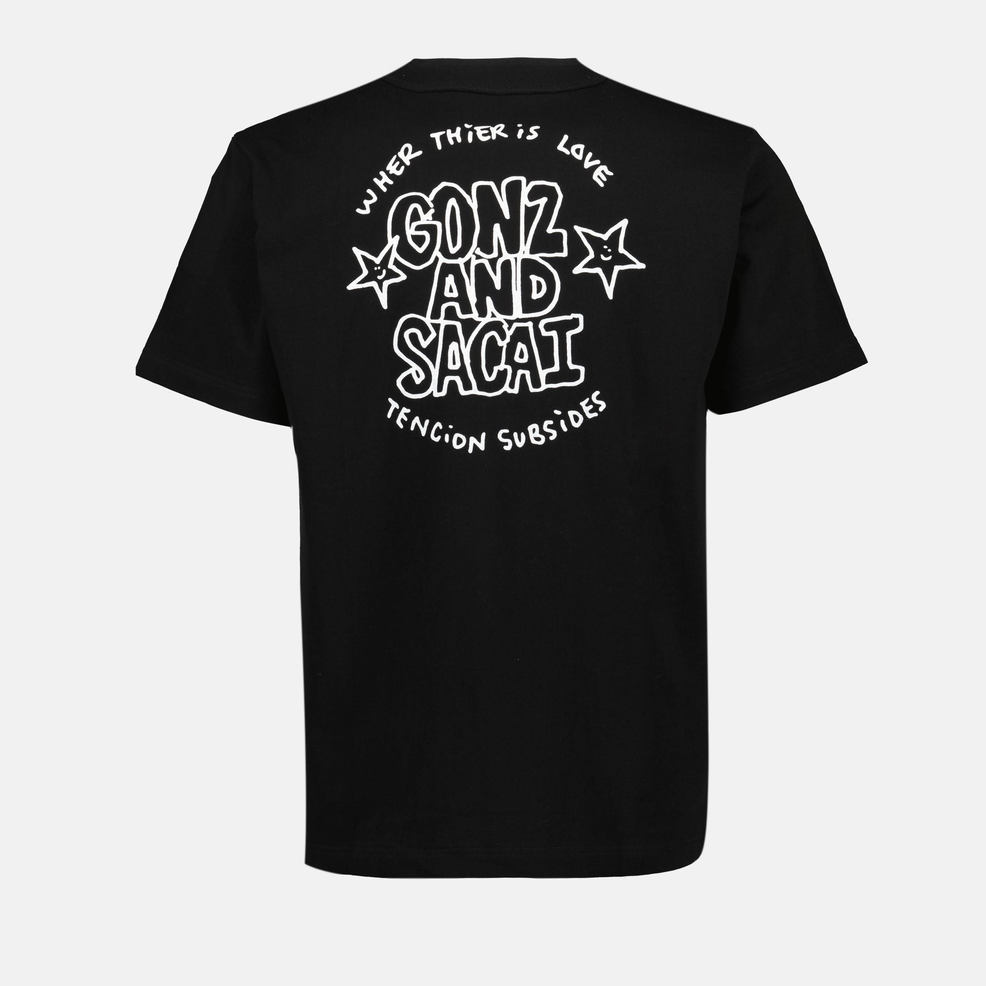 T-shirts T-shirt à logo Sacai Black Homme