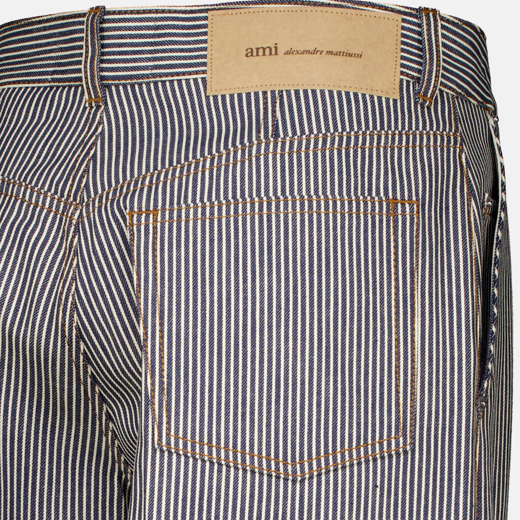 Pantalons Gestreifte Ballonjeans Ami PARIS Gris Femme