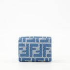 Piccola pelletteria Baguette Wallet Fendi Blu Femme