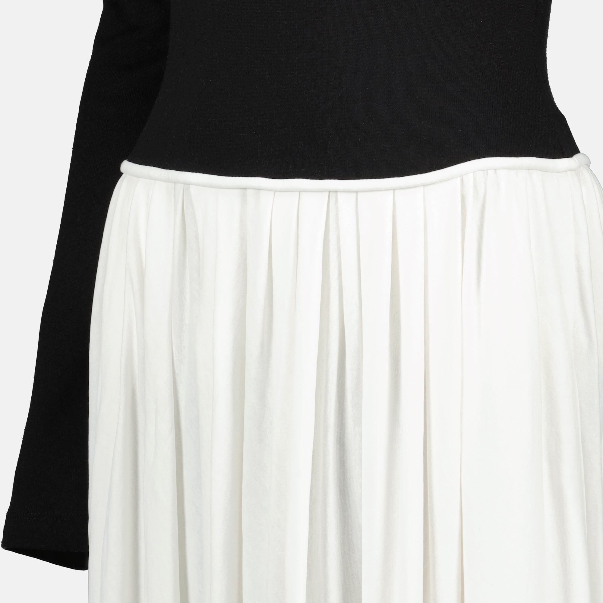 Image of the Khaite Carlotta black and white dress for Women - Spring-Summer 2026 - Detailed View 1