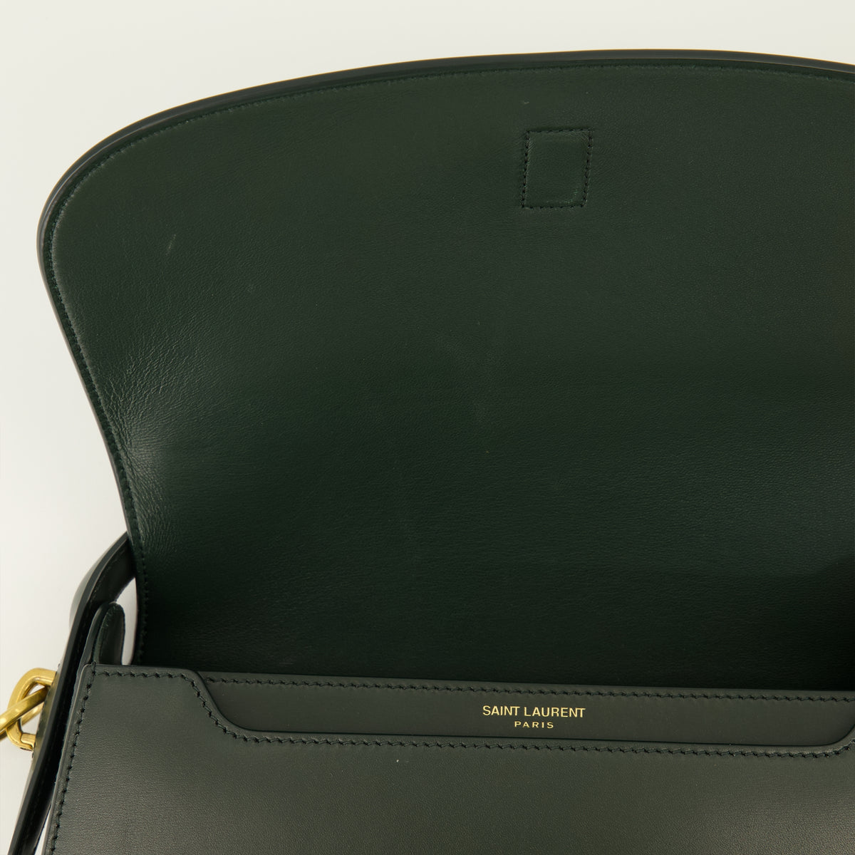 Sacs à main et épaule Borsa Voltaire in Pelle Verde Scuro Saint Laurent Vert Femme