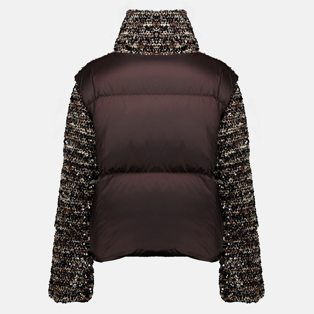 Manteaux 2-in-1 포에티크 다운 재킷 시퀸 장식 Moncler Marron Femme