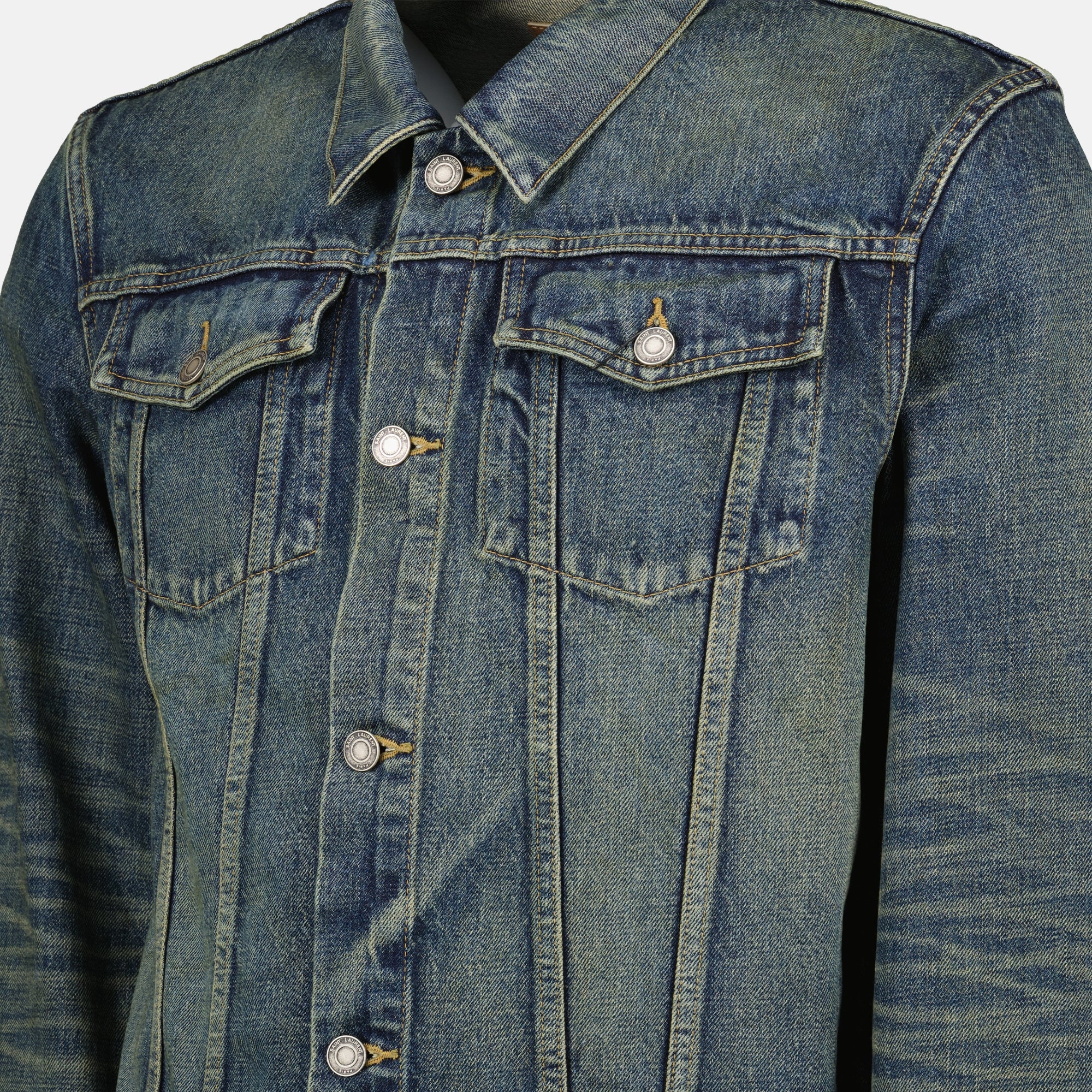 Jackets Denim Jacket Saint Laurent Blue Homme
