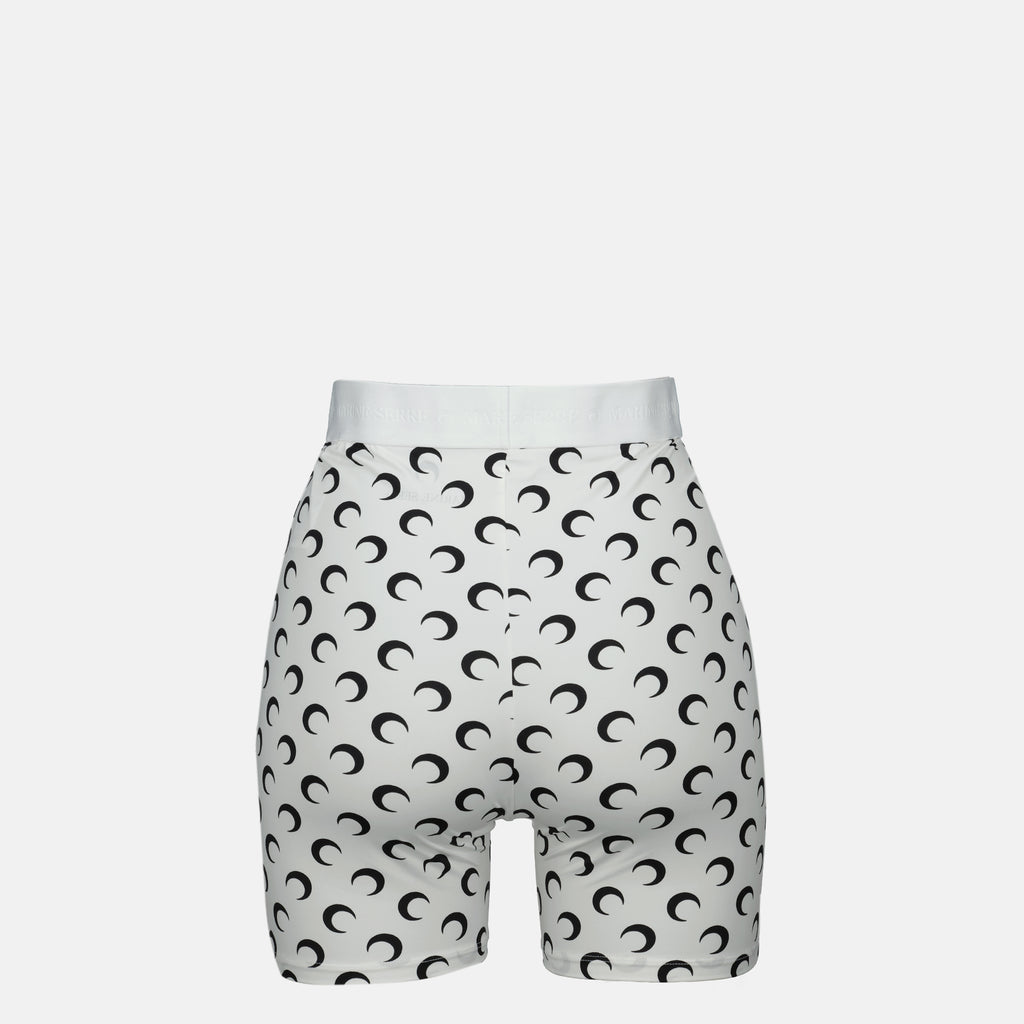 Shorts Mallas Ciclismo Moon Marine Serre Blanc Femme