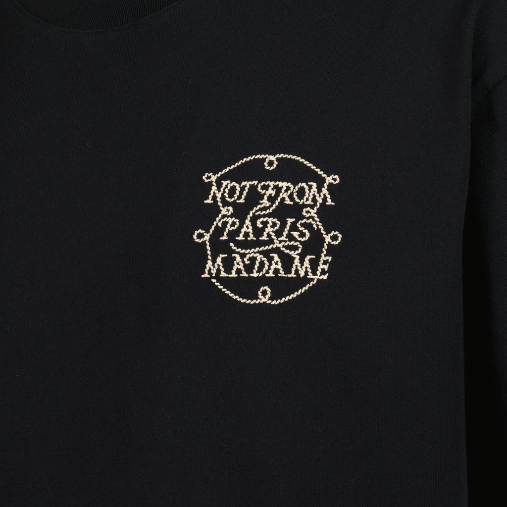 T-shirts T-shirt Slogan Tressé Drole De Monsieur Noir Homme