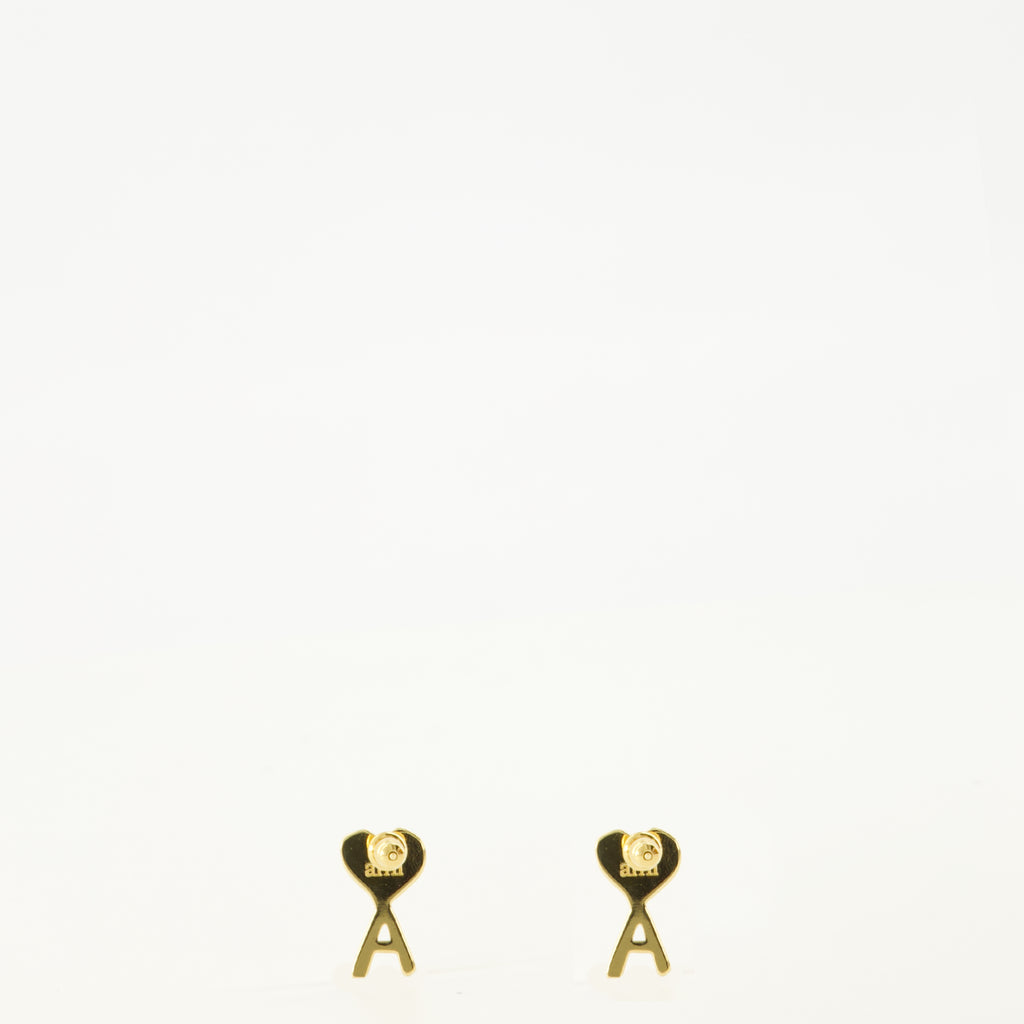 Bijoux Pendientes AMI Corazón Blanco Ami PARIS Doré Femme