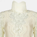 Robes Beige Lace Long Dress Rabanne Beige Femme