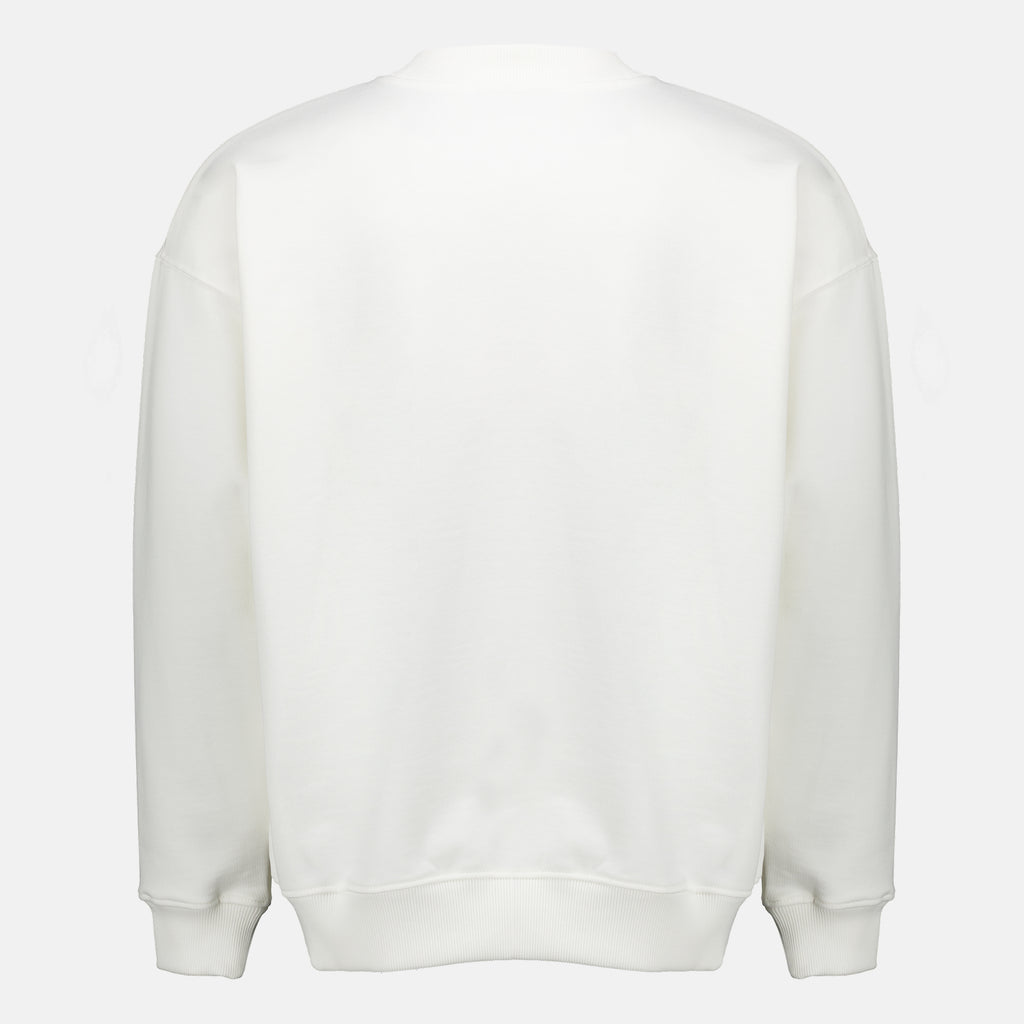 Sweatshirts Felpa Bianca Stampata Drole De Monsieur Blanc Homme