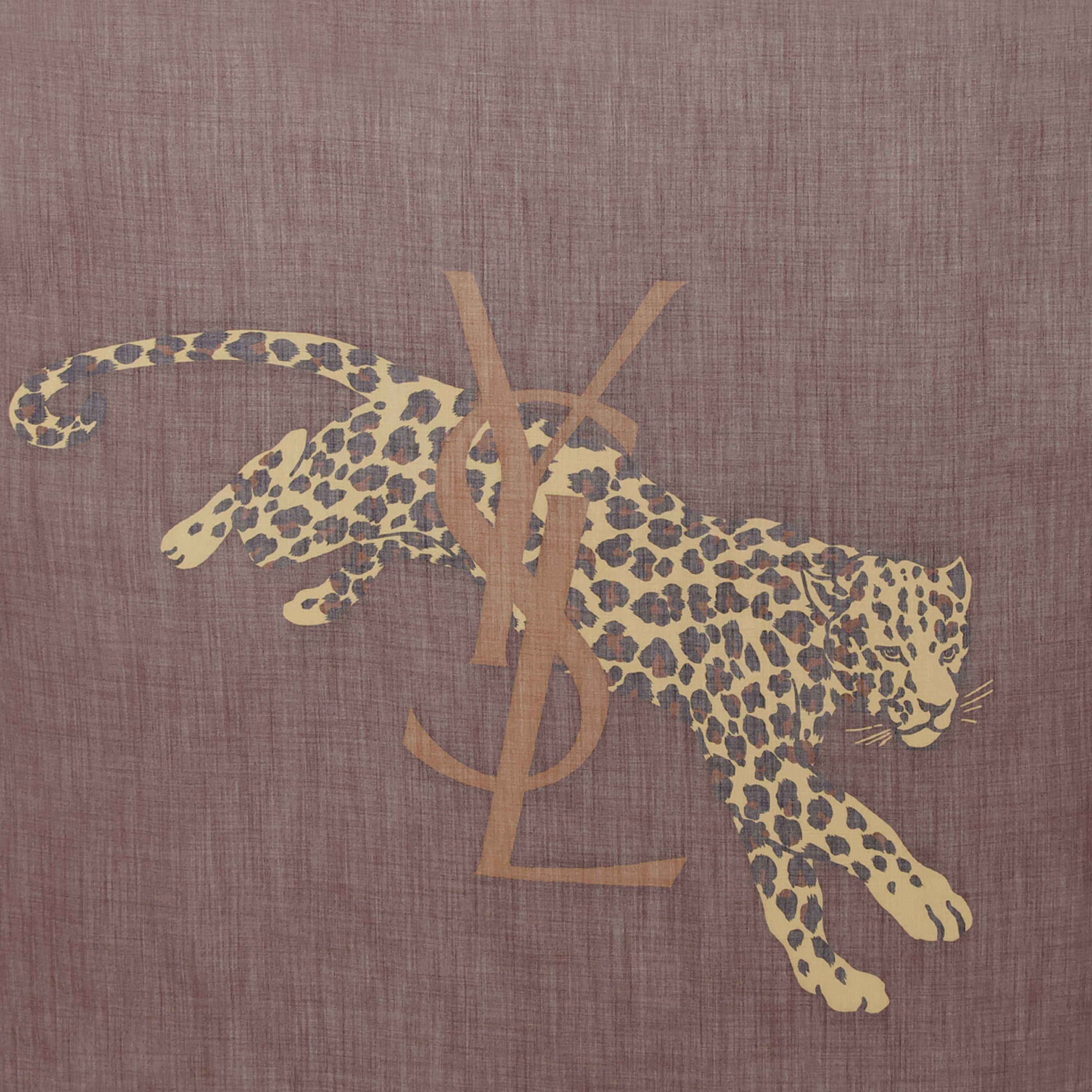 Image de l'article Carré Cassandre en sergé de laine marron de la marque Saint Laurent pour Femme - Saison Printemps-Été 2026 - Vue détaillée_3