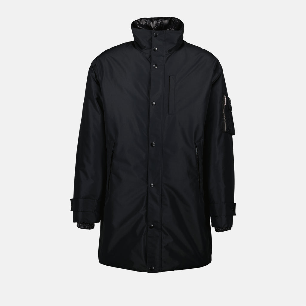 Vestes Parka en Re-Nylon Prada Noir Homme