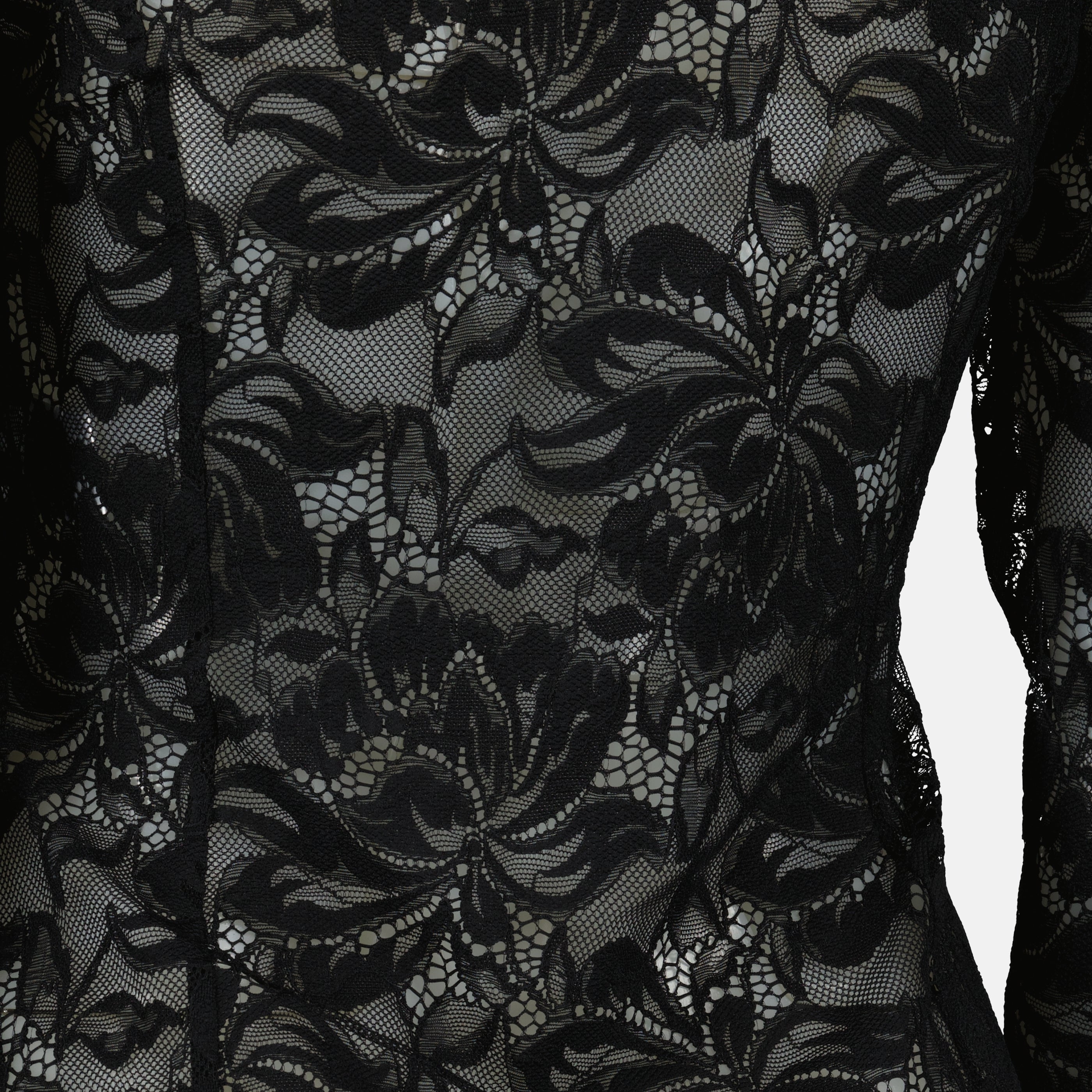 Image de l'article Top en dentelle et jersey noir de la marque Rabanne pour Femme - Saison Printemps-Été 2026 - Vue détaillée_2