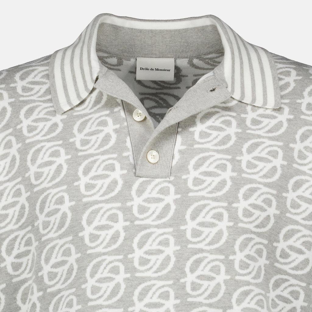 Maille D Miror 그레이 니트 폴로 Drole De Monsieur Gris Homme