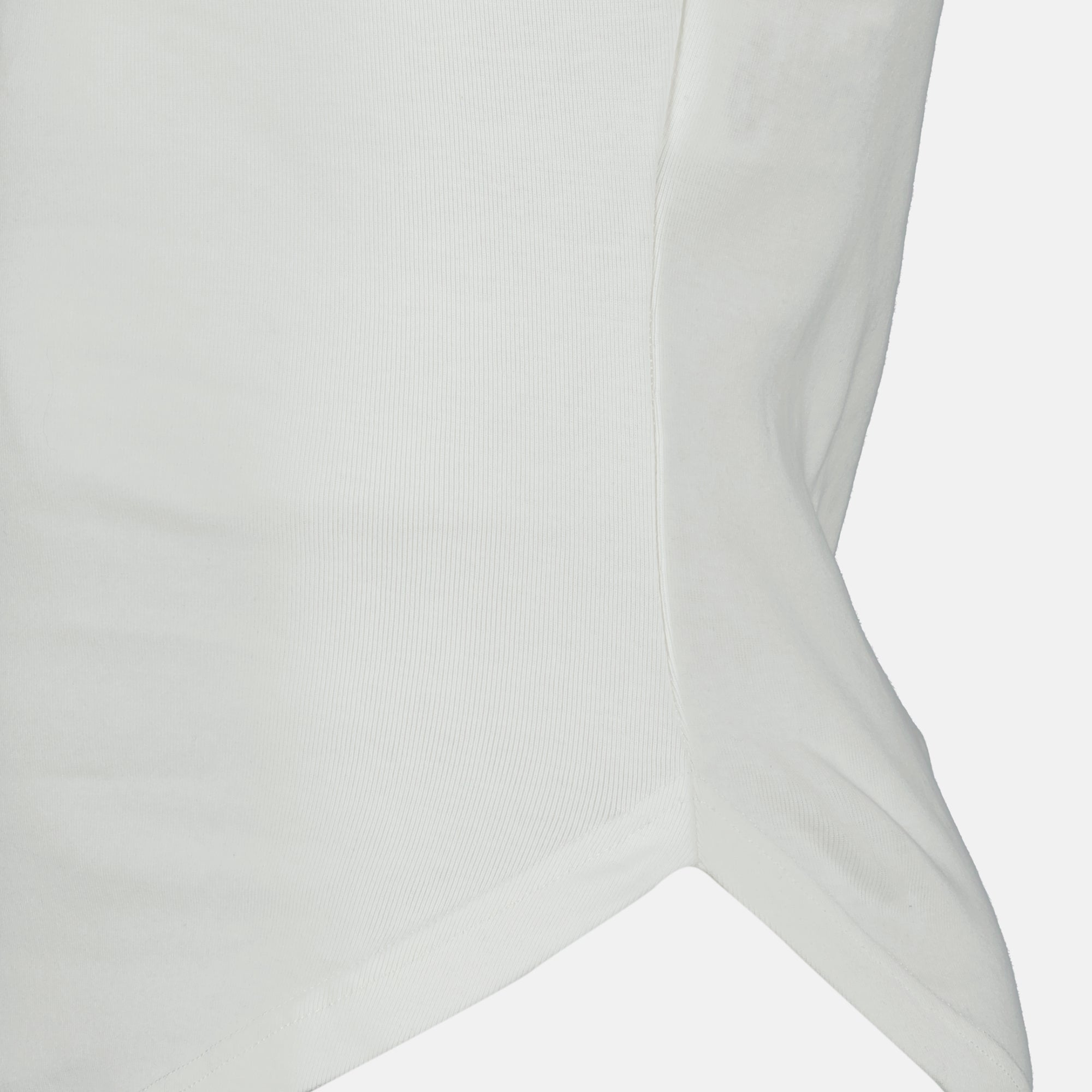 Image of the contrasting T-shirt from the brand Courrèges for Men - Autumn-Winter 2025 - Detailed View 6