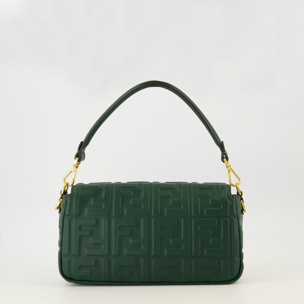 Image de l'article Sac Baguette vert foncé de la marque Fendi pour Femme - Saison Automne-Hiver 2025 - Vue de Dos