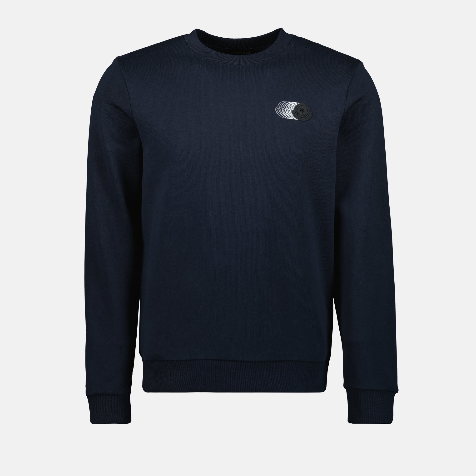 Sweatshirts Sweat à logo délavé Moncler Bleu foncé Homme