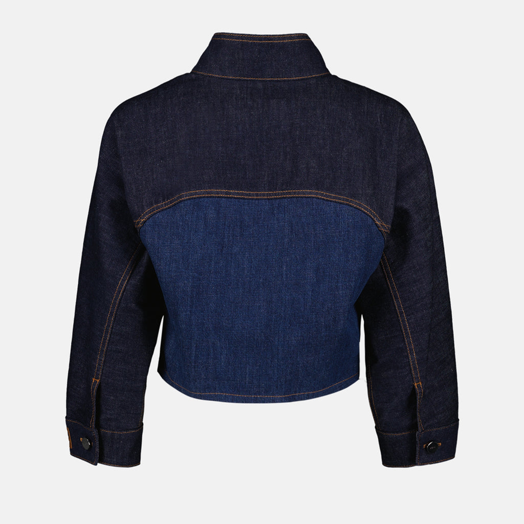 Jackets Veste courte en jean Fendi Dark blue Femme