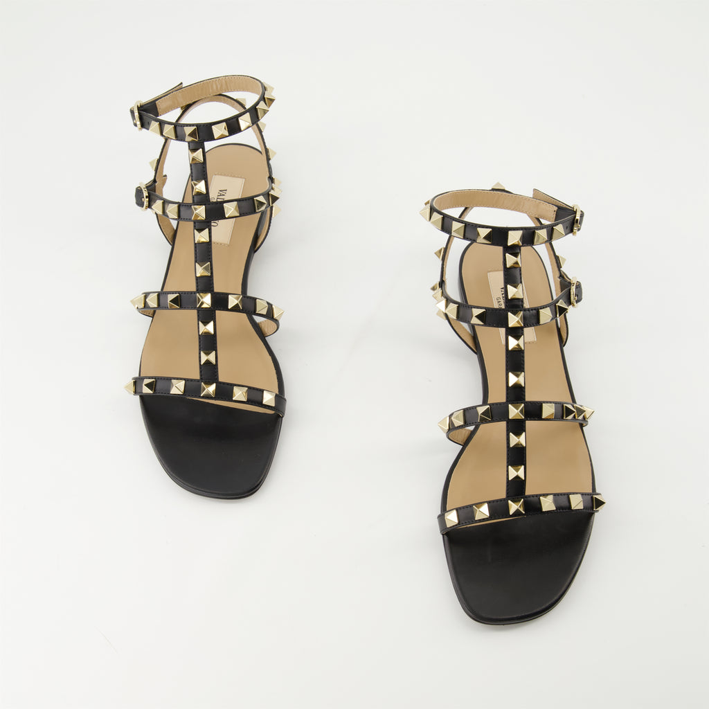 Zapatos abiertos Sandalias Rockstud Valentino Garavani Negro Femme