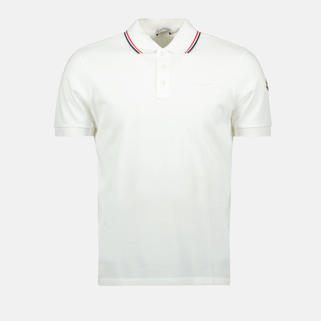 Polos Polo à logo Moncler Blanc Homme
