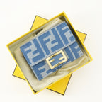 Piccola pelletteria Baguette Wallet Fendi Blu Femme
