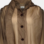 Manteaux Blusa in Nylon Marrone con Fiocco Saint Laurent Marron Femme