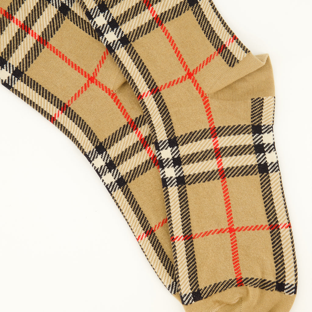 Sous-vêtements et homewear チェックパターンソックス Burberry Beige Unisexe