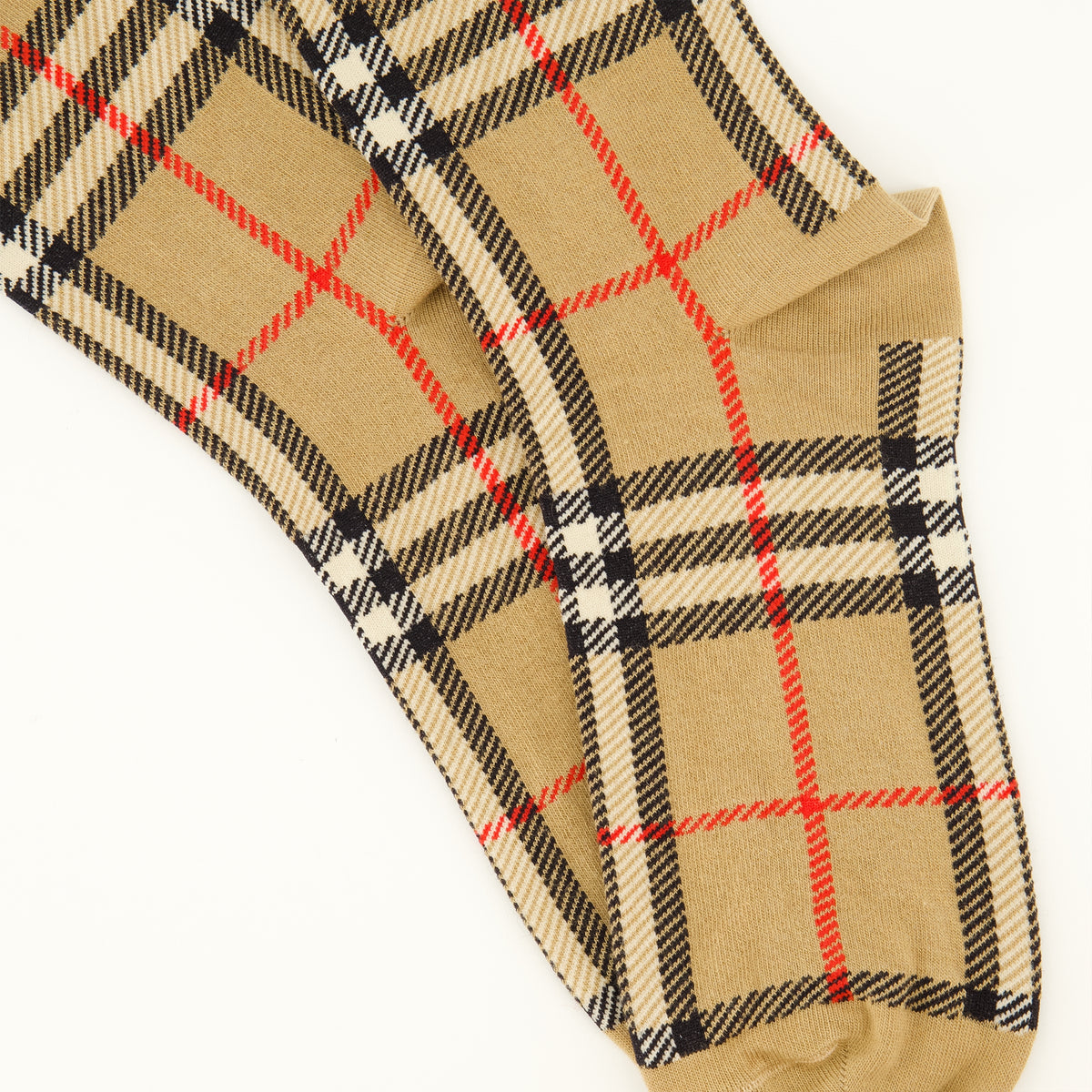 Sous-vêtements et homewear チェックパターンソックス Burberry Beige Unisexe