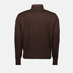 Imagem do cardigã de lã e camurça da marca Moncler para Homem - Temporada Outono-Inverno 2025 - Vista Detalhada_2