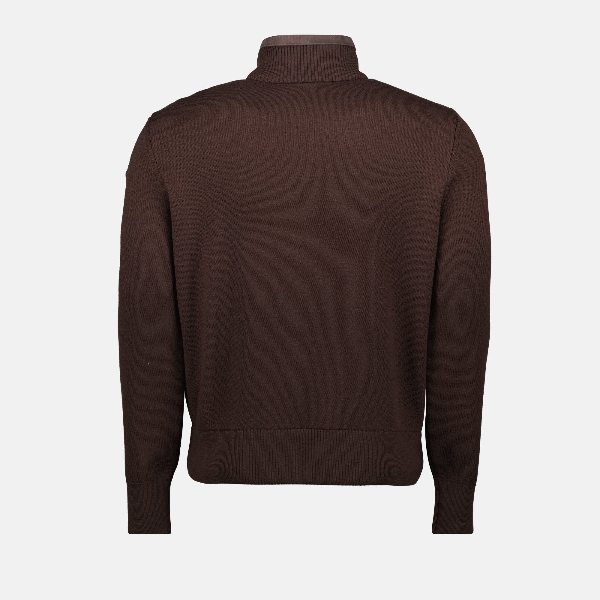 Imagem do cardigã de lã e camurça da marca Moncler para Homem - Temporada Outono-Inverno 2025 - Vista Detalhada_2