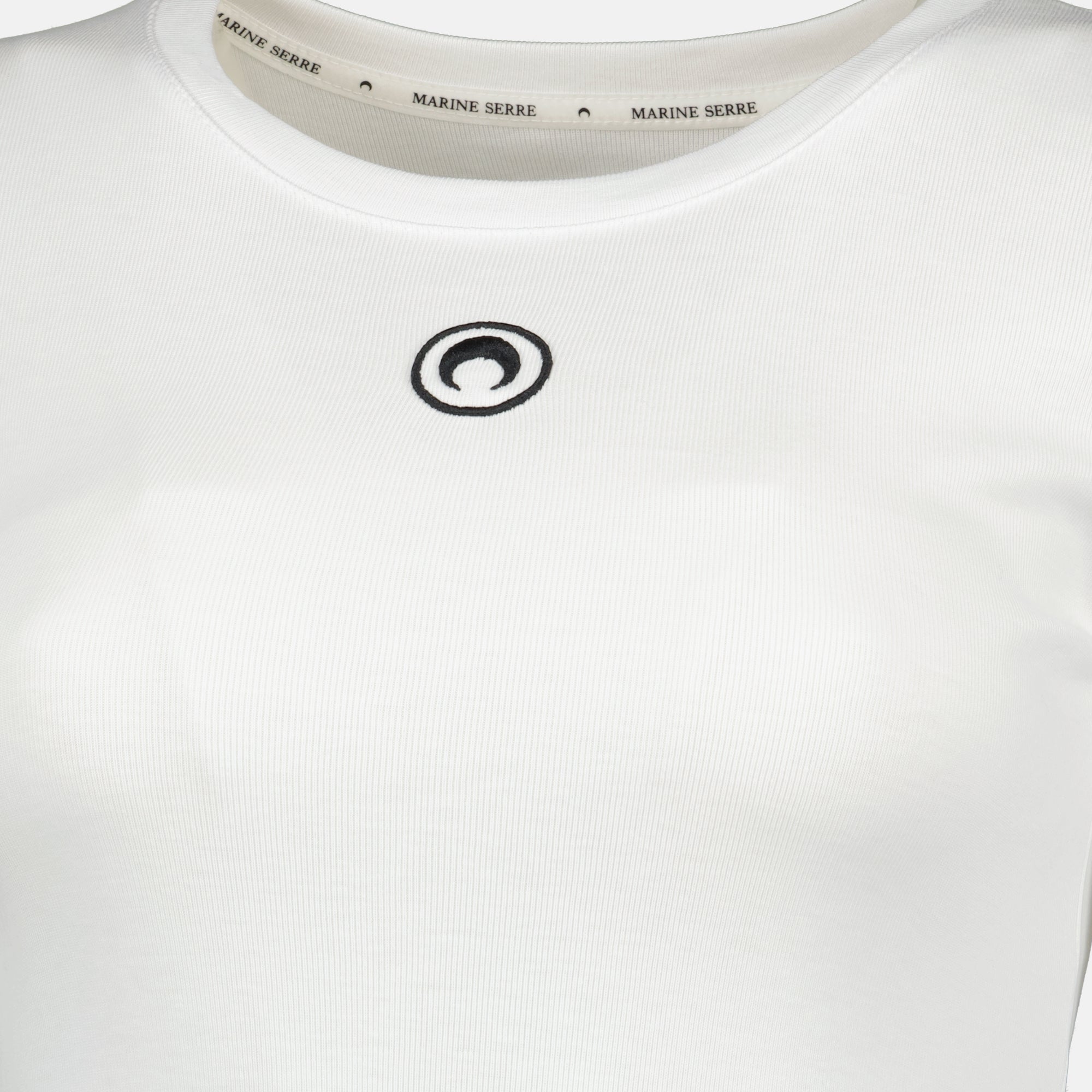 Image de l'article T-shirt Moon blanc de la marque Marine Serre pour Femme - Saison Automne-Hiver 2025 - Vue détaillée_1