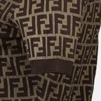 T-shirt Pullover in Cotone FF Fendi Marrone Femme