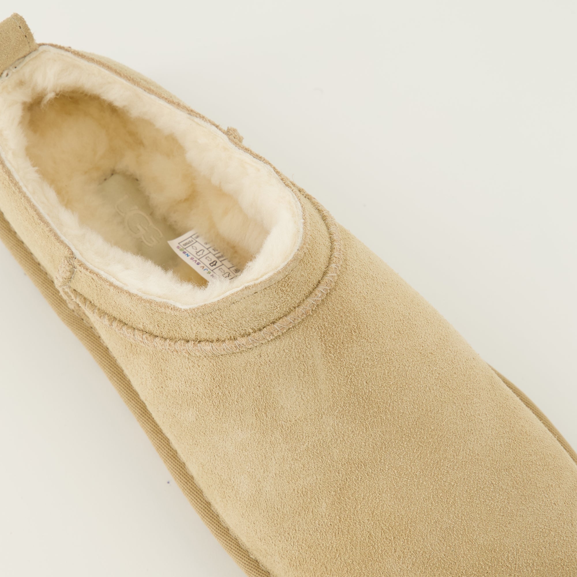 Image of the Ugg Classic Micro beige boots for women - Spring-Summer 2026 season - Top detail view