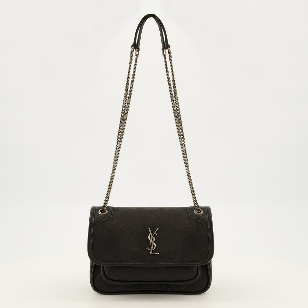 Sacs à main et épaule 니키 미니 블랙 가죽 백 Saint Laurent Noir Femme