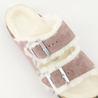 Offene schuhe Flauschige Arizona Hausschuhe Birkenstock Lila Femme
