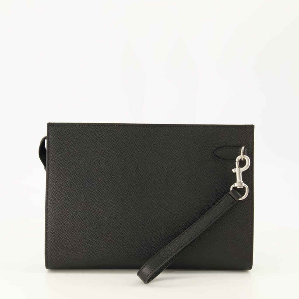 Pochettes Pieza en Cuero Negro VLogo Valentino Garavani Noir Homme