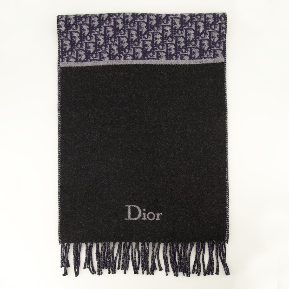 Écharpes, foulards et gants Écharpe double face Dior Oblique Dior Bleu foncé Homme