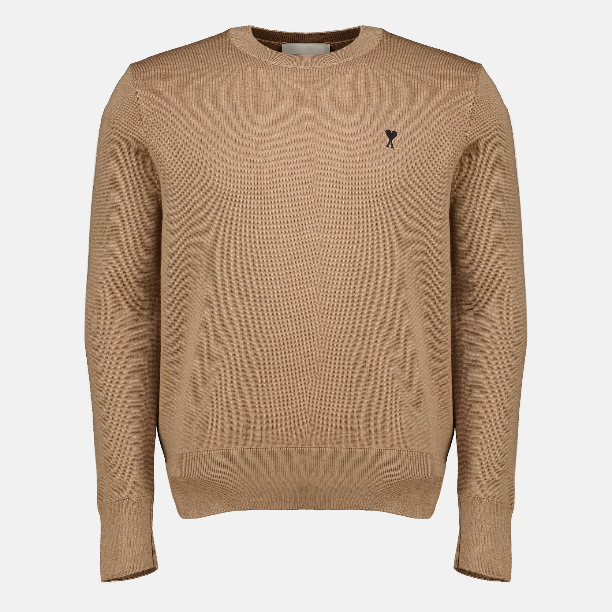Maille Brauner Herz AMI Pullover aus Wolle Ami PARIS Marron Homme