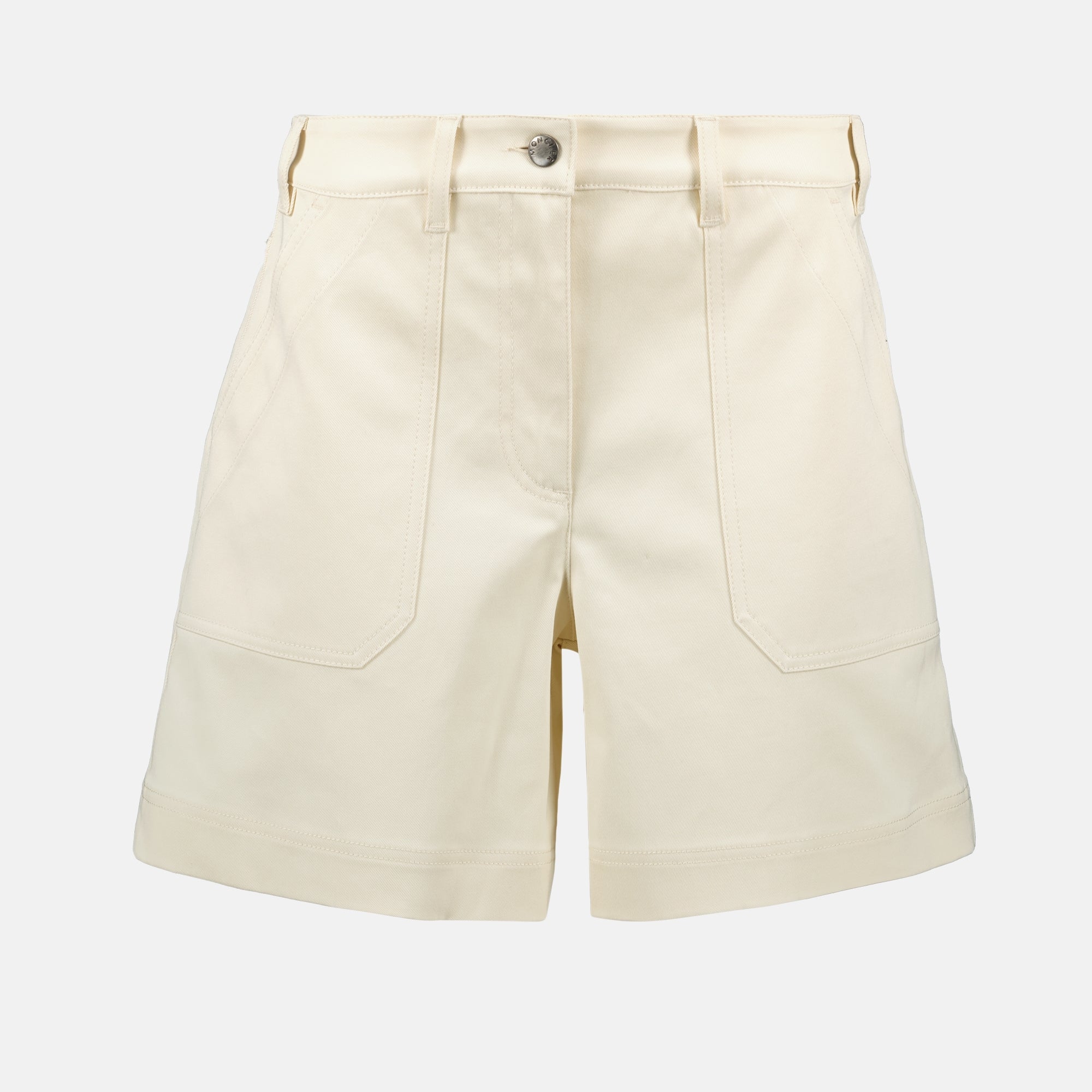 Shorts Gabardine Bermuda Moncler Beige Femme