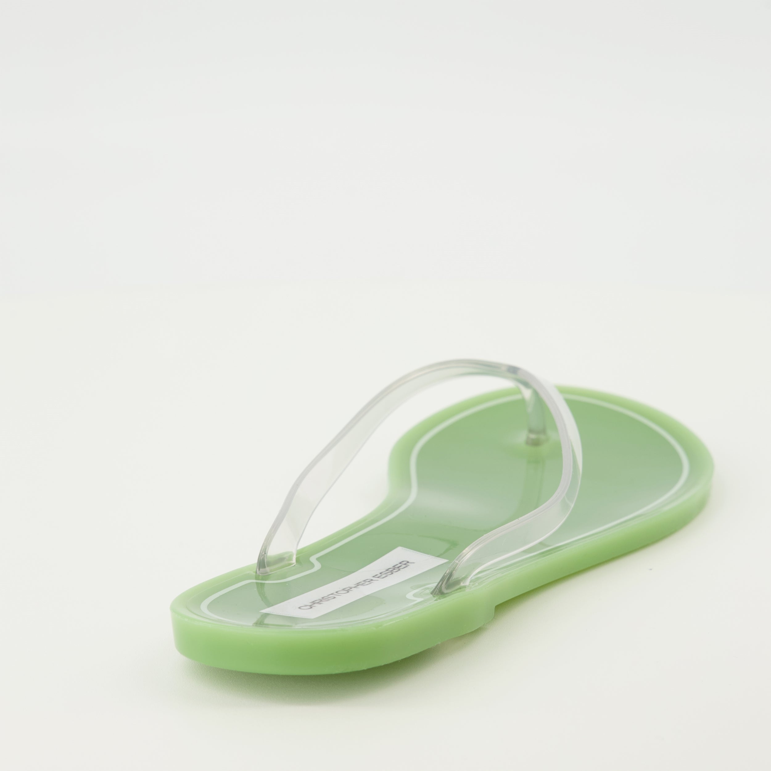 Image de l'article Tongs Jo en PVC vert de la marque Christopher Esber pour Femme - Saison Printemps-Été 2026 - Vue arrière