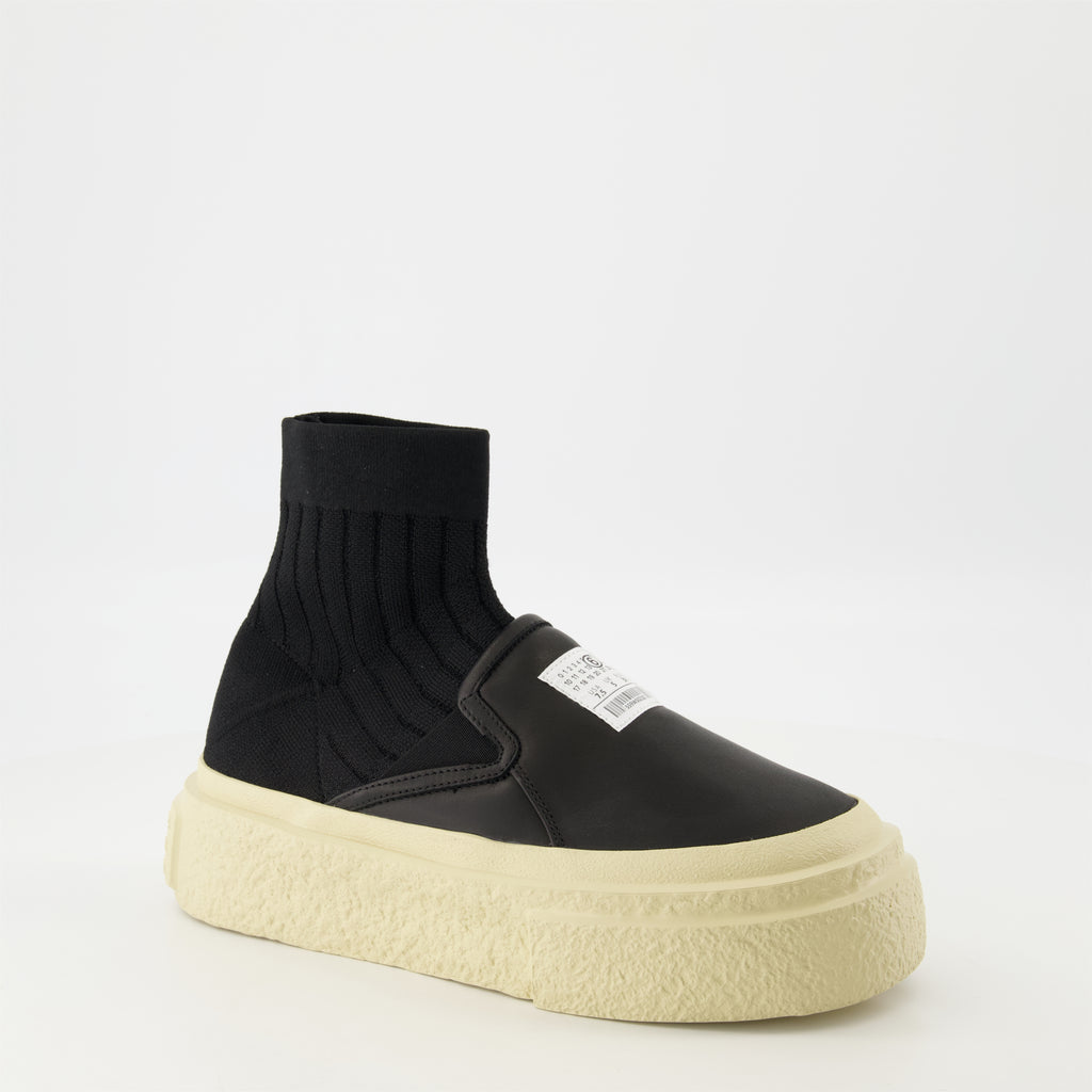 Sneakers Sneakers a Calza con Tacco Mm6 Nero Femme