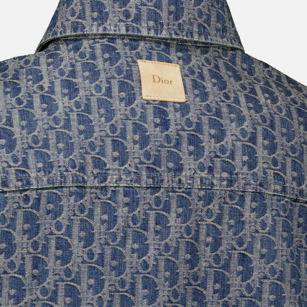 Chemises Camicia Over jacket Dior Oblique in Denim Dior Bleu foncé Homme