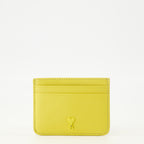 Image de l'article Portes-cartes ami de coeur jaune de la marque Ami PARIS pour Unisex - Saison Printemps-Été 2026 - Vue de Face