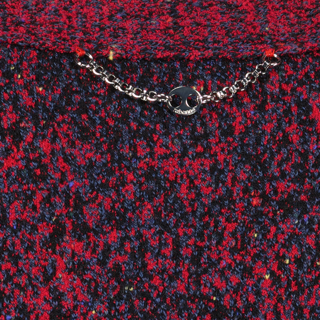 Immagine del cardigan rosso in cotone effetto tweed di Rabanne per donna - Stagione Primavera-Estate 2026 - Vista Dettagliata_2