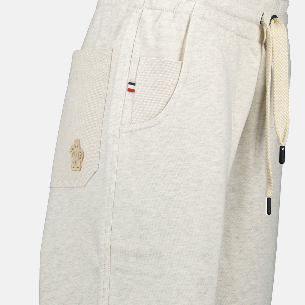 Pantalones Pantalones de chándal de algodón Moncler Grenoble Gris Femme