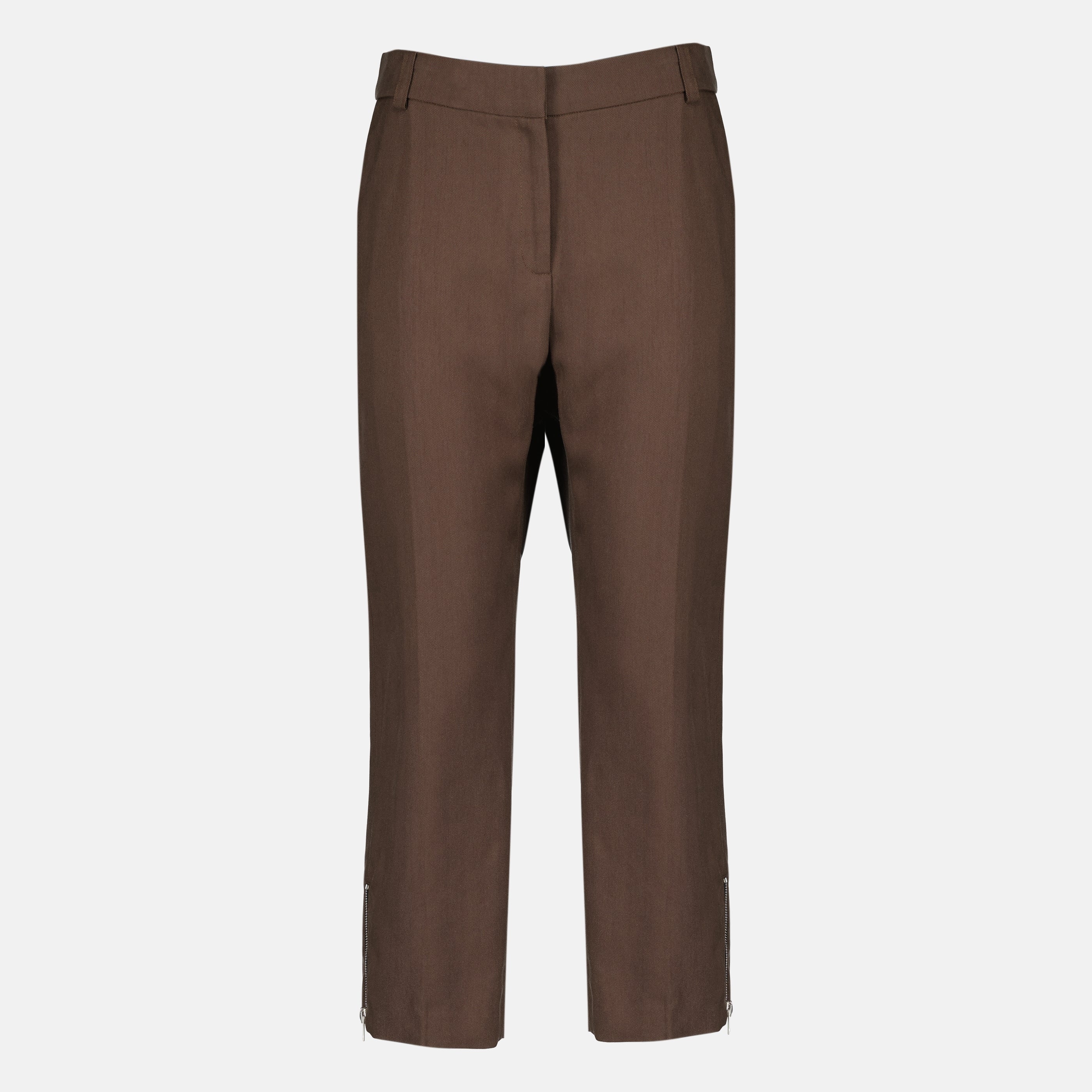 Pantalons Jeans rectos de algodón marrón Iro Marron Femme