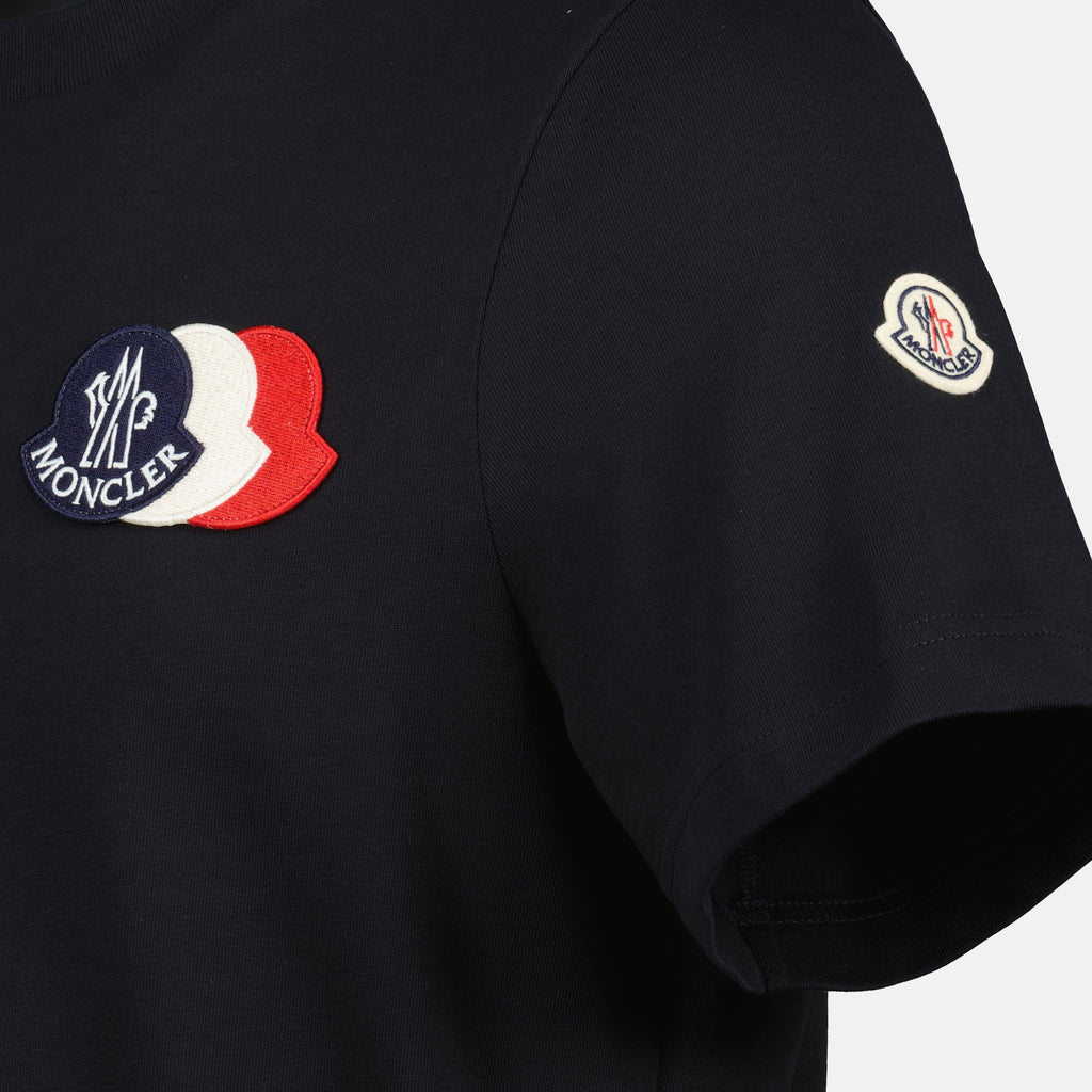 Image of the article Tri-color logo T-shirt by Moncler for Men - Autumn-Winter Season 2025 - Detailed View_3