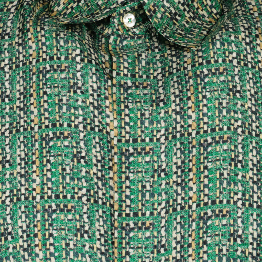 Chemises Chemise FF en soie Fendi Vert Homme