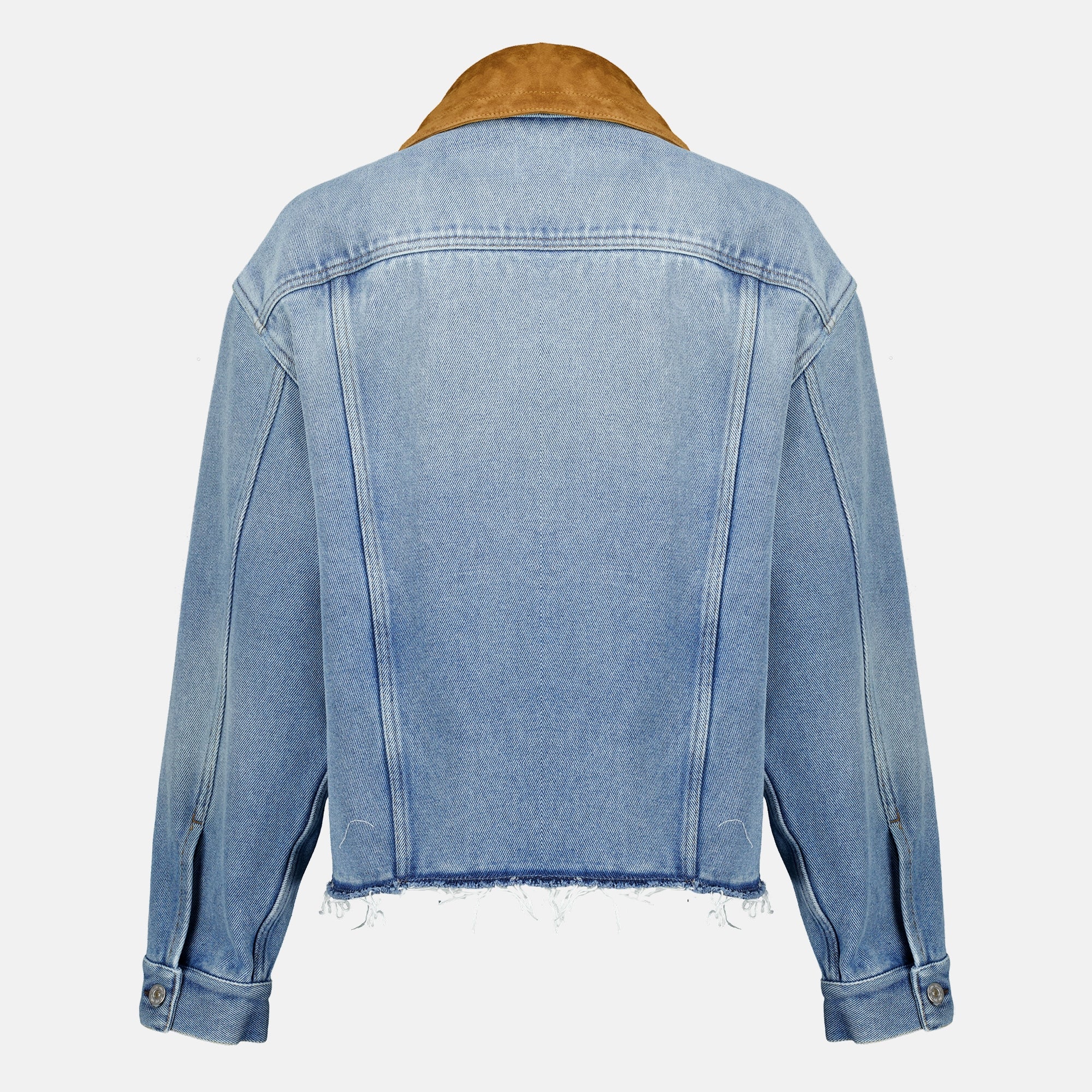 Blue Denim and Suede Jacket Miu Miu - Women – myCompañero