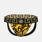 Underwear and homewear Barocco Jockstrap Versace Yellow Homme
