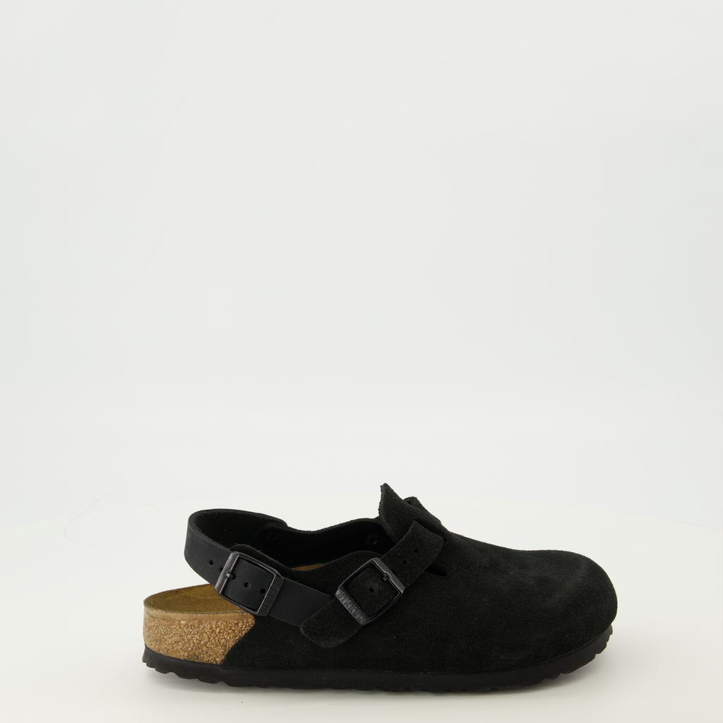 Chaussures ouvertes Tokio Mules en Ante Negro Birkenstock Noir Unisexe