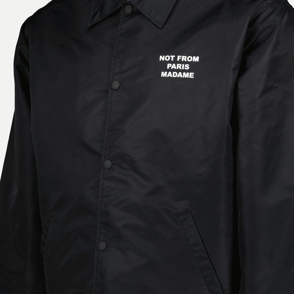 Jackets Slogan Windbreaker Drole De Monsieur Black Homme